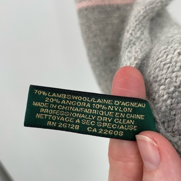 Lauren Ralph Lauren Pink & Gray Wool-Blend Scarf - Picture 3 of 6